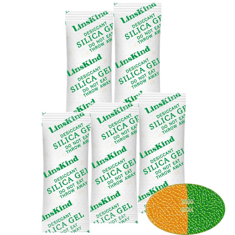 LinsKind Store 5 Gram [60 Packets] Food Grade Silica Gel Packets, Moisture Absorbers for Moisture Control - Protects Items from Moisture Damage - Image 1
